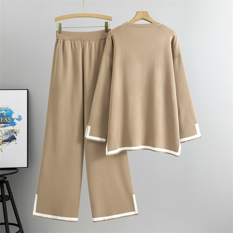 Wide leg pants 2pcs set for women