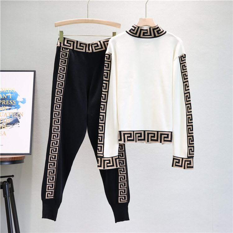 Fashion pencil pants coat 2pcs set for women