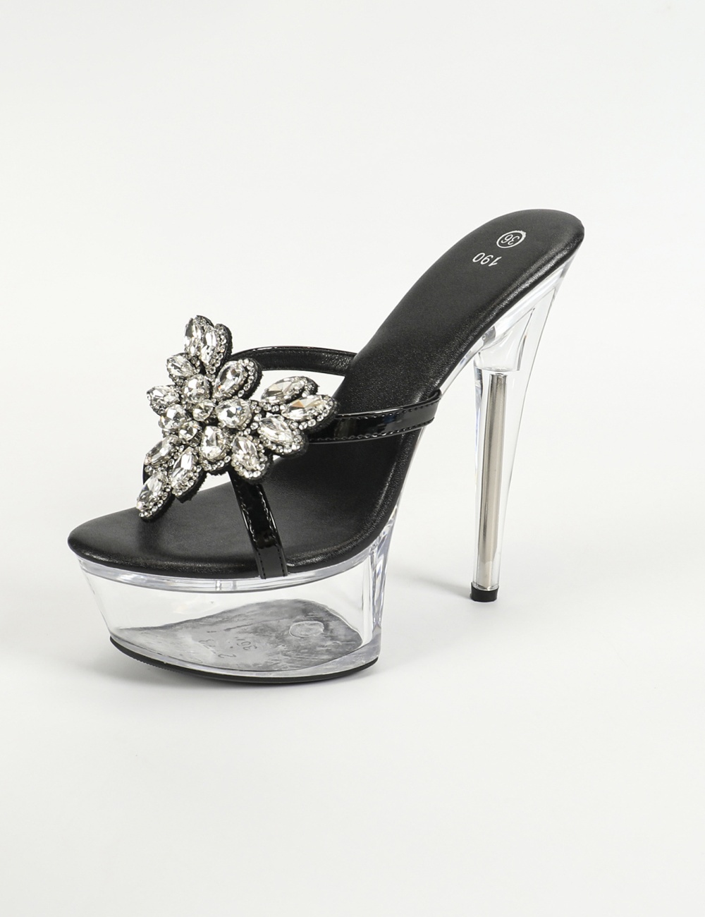 Rhinestone lady model sexy summer platform for women