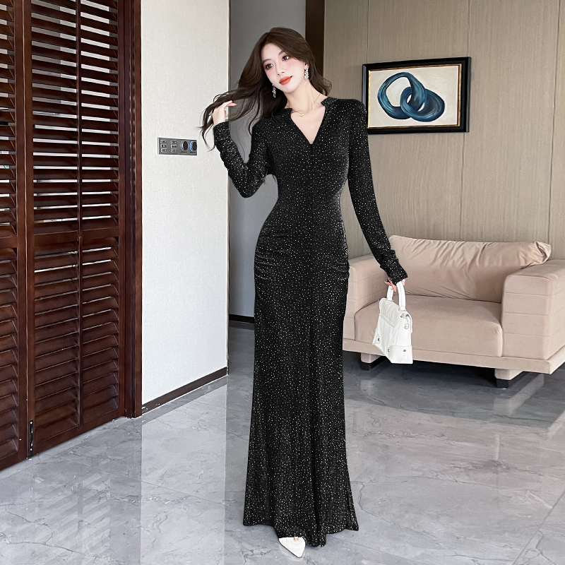 Fashion liangsi long dress temperament autumn dress