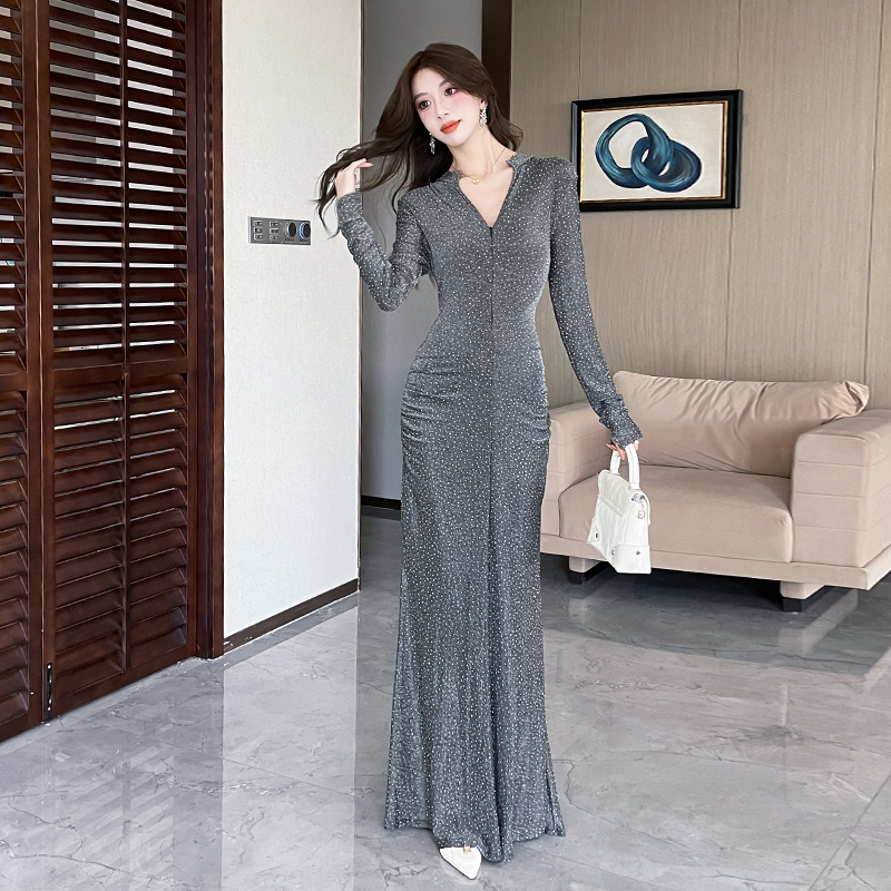 Fashion liangsi long dress temperament autumn dress