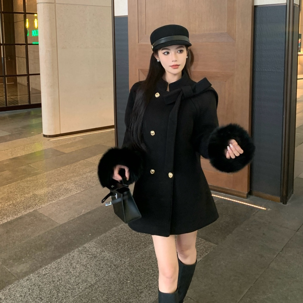 Autumn and winter woolen coat loose overcoat