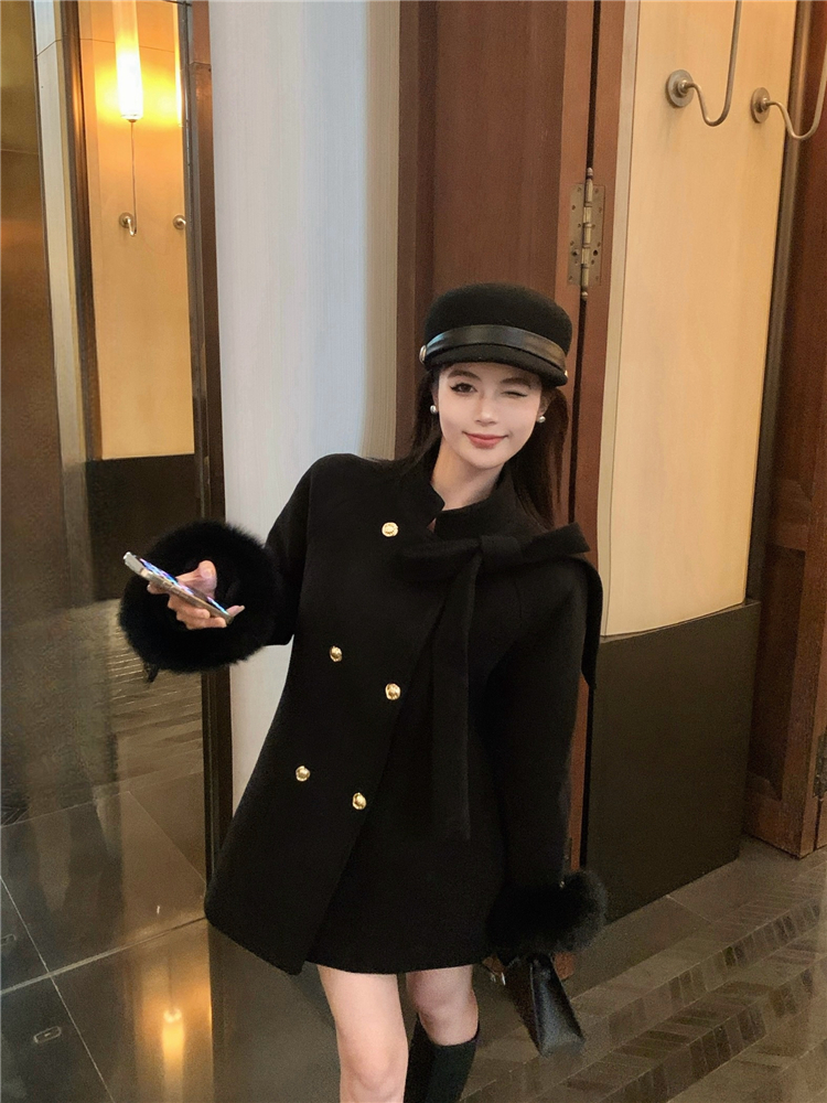 Autumn and winter woolen coat loose overcoat