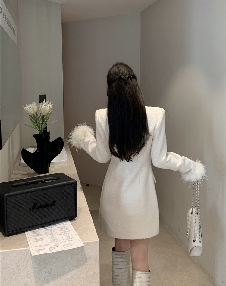 Chanelstyle long coat ladies business suit