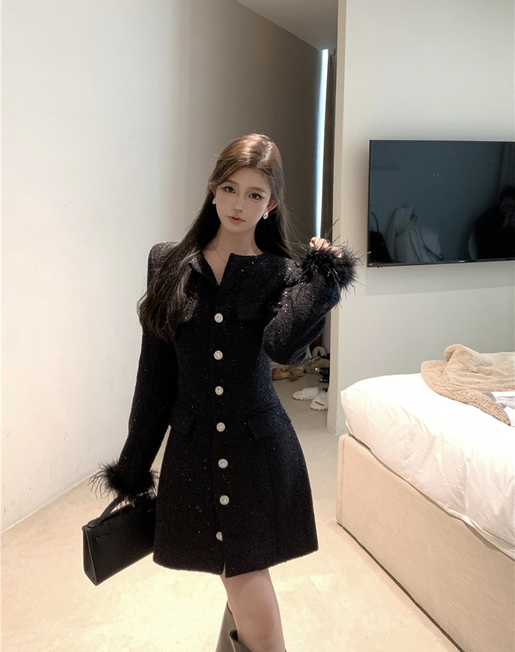 Chanelstyle long coat ladies business suit