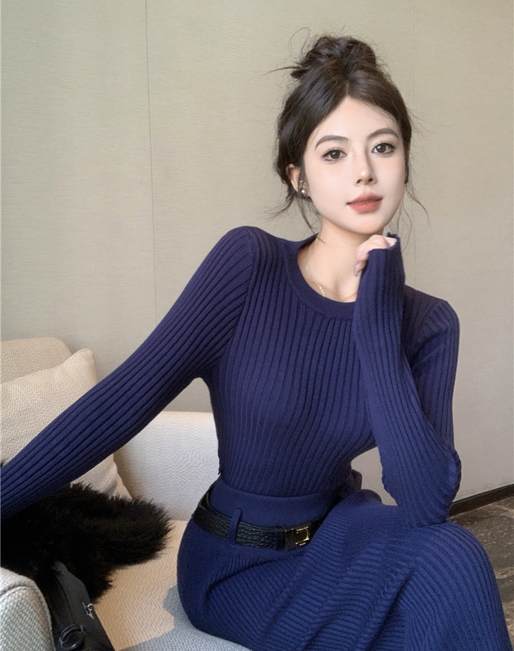 Temperament tops sweater 2pcs set for women