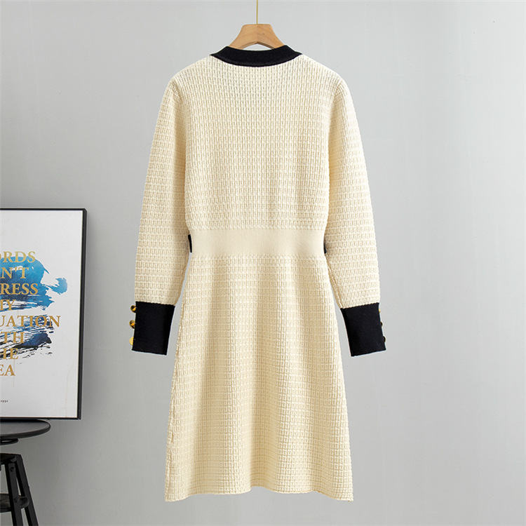 Slim inside the ride dress chanelstyle sweater for women