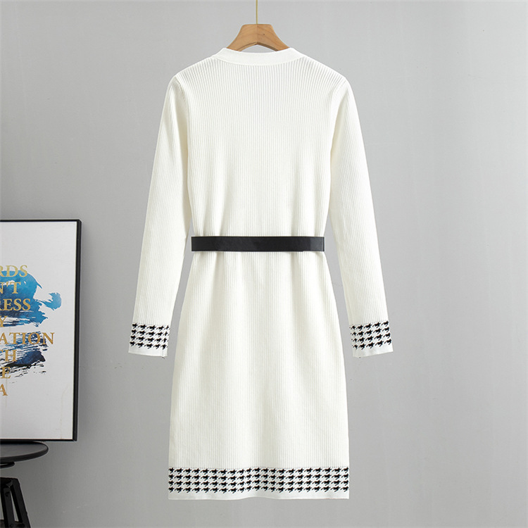 Classic temperament dress knitted sweater dress