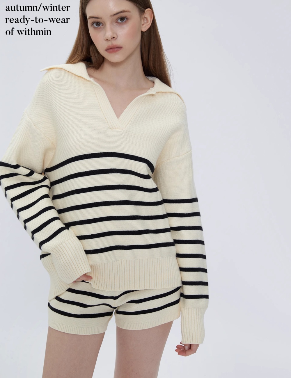 Chanelstyle France style sweater loose tops 2pcs set