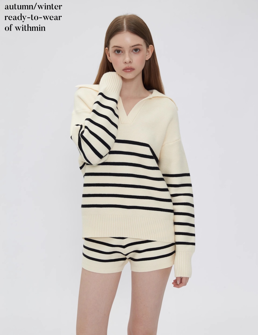 Chanelstyle France style sweater loose tops 2pcs set