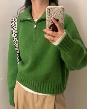 Show young thermal loose Korean style high collar sweater