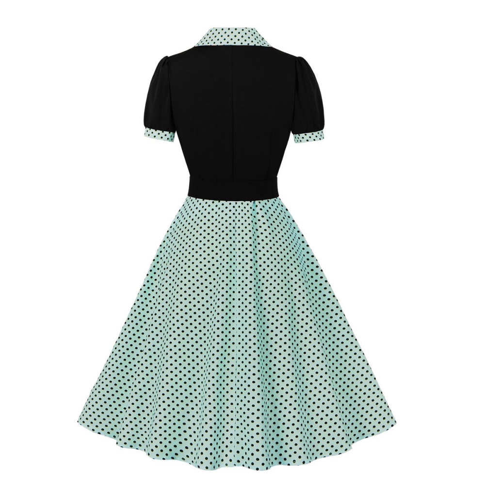 Big skirt polka dot retro large yard dress for women