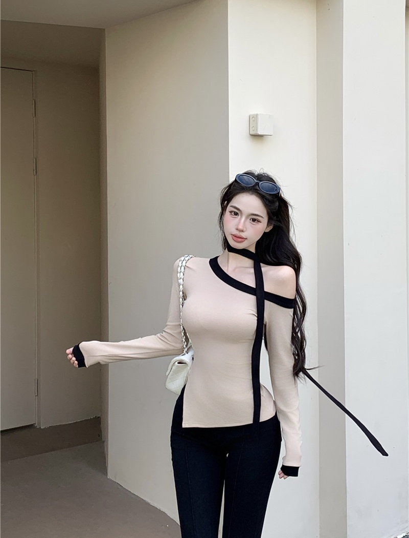 Korean style mixed colors streamer tender tops for women