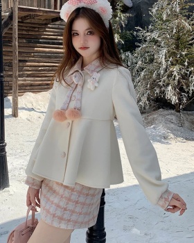 Autumn and winter coat short skirt 2pcs set for women