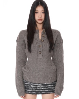 Autumn and winter pullover lazy sweater slim all-match tops