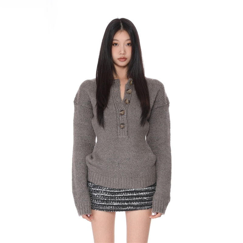 Autumn and winter pullover lazy sweater slim all-match tops