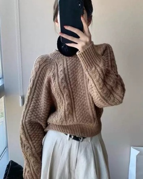 Twist autumn and winter Korean style wool sweater for women