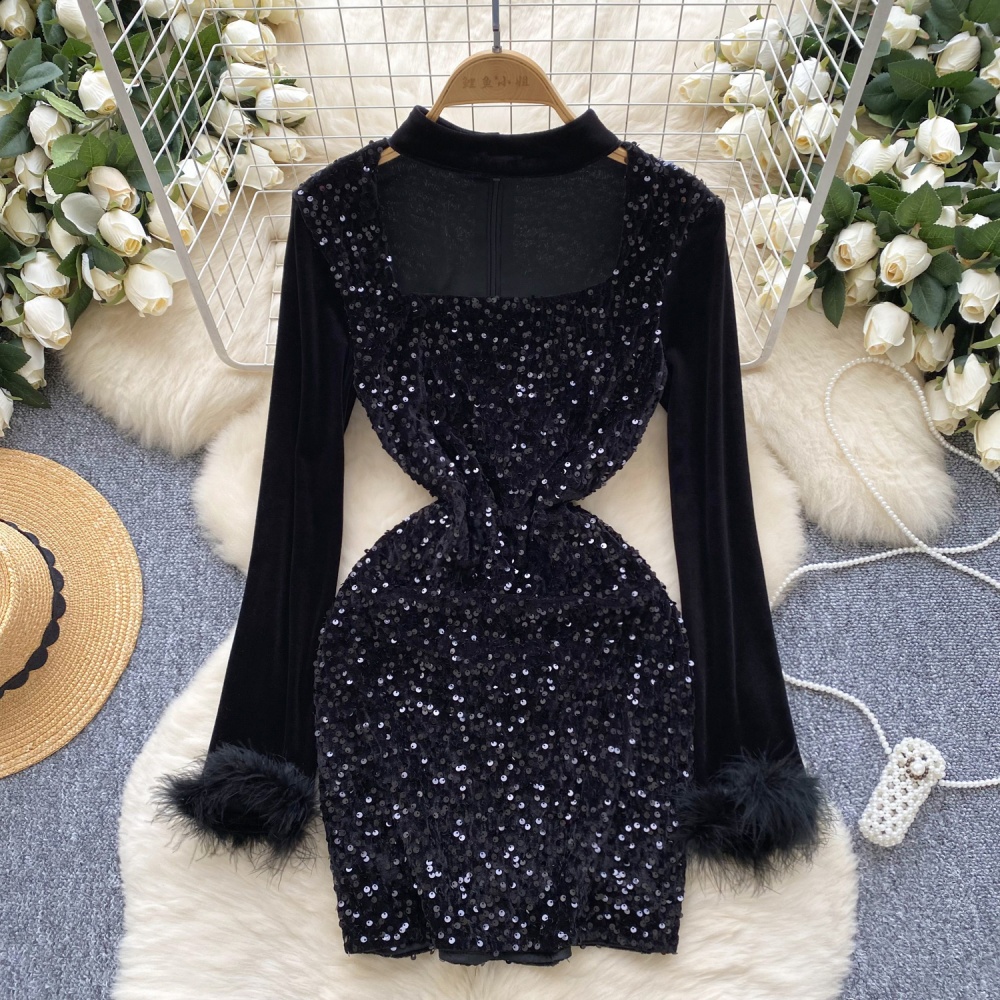 Spicegirl autumn dress light luxury T-back for women