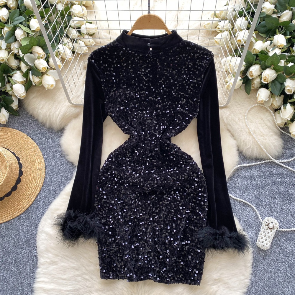 Spicegirl autumn dress light luxury T-back for women