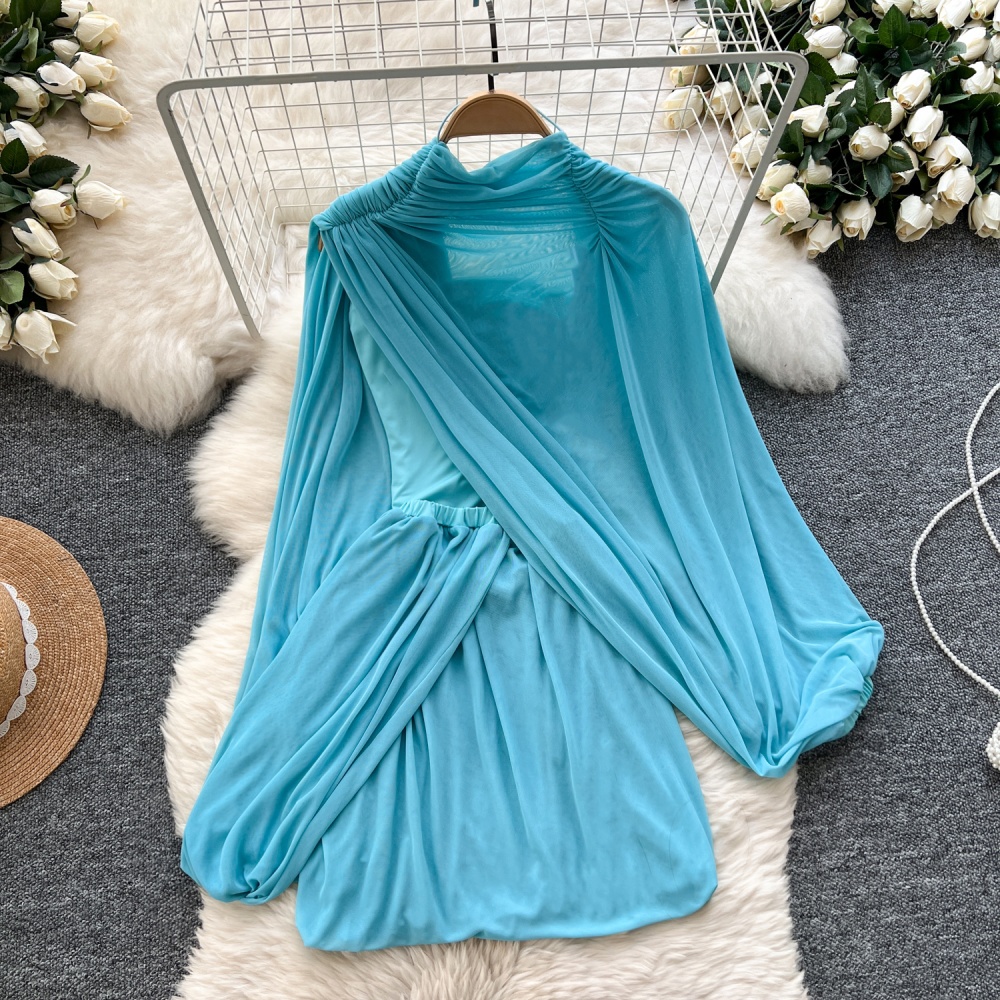 Simple light luxury dress temperament gauze skirt for women