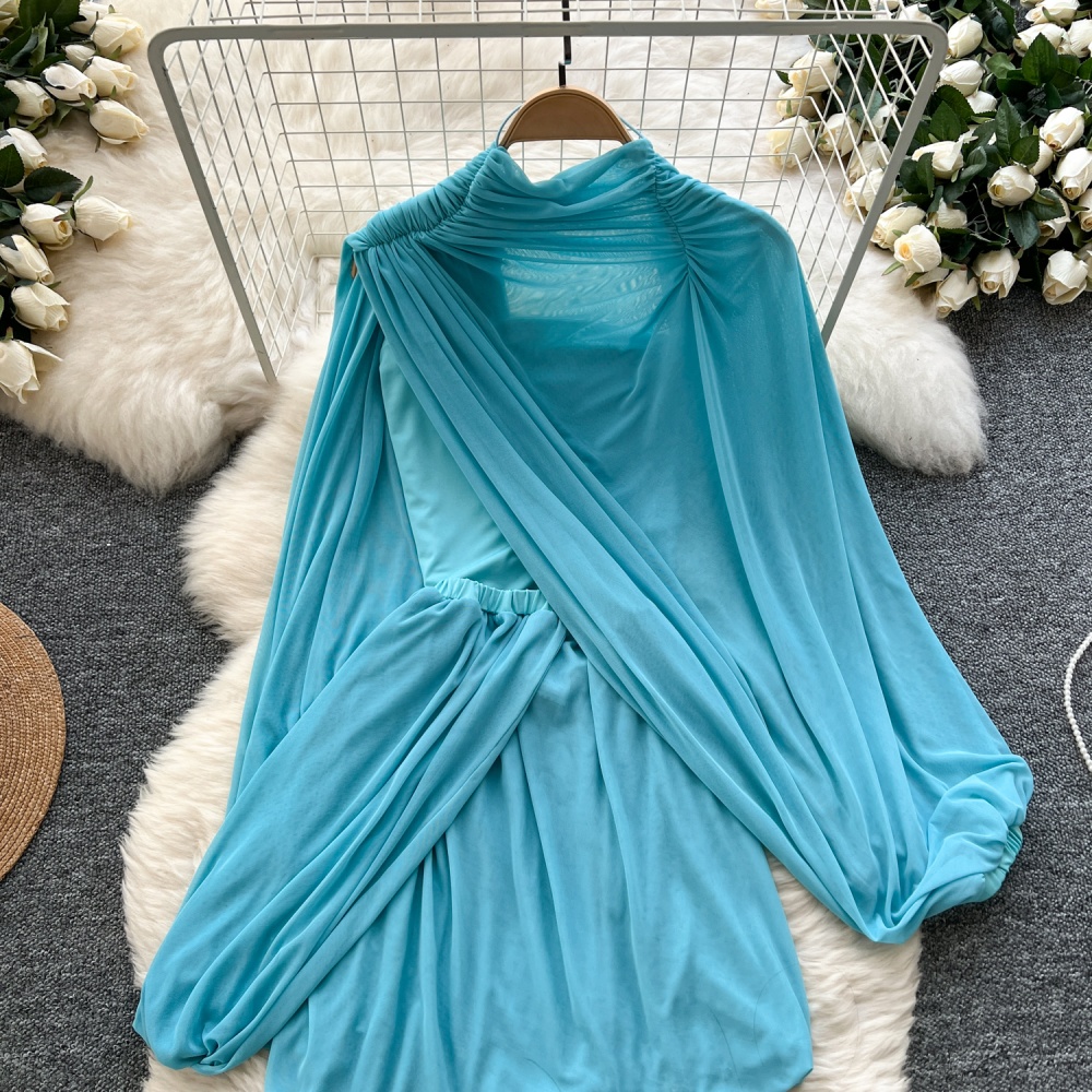 Simple light luxury dress temperament gauze skirt for women