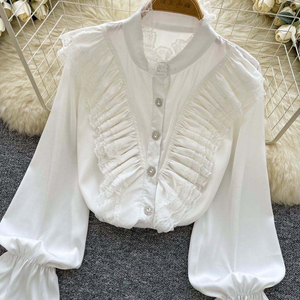 Slim France style tops Western style shirt for women