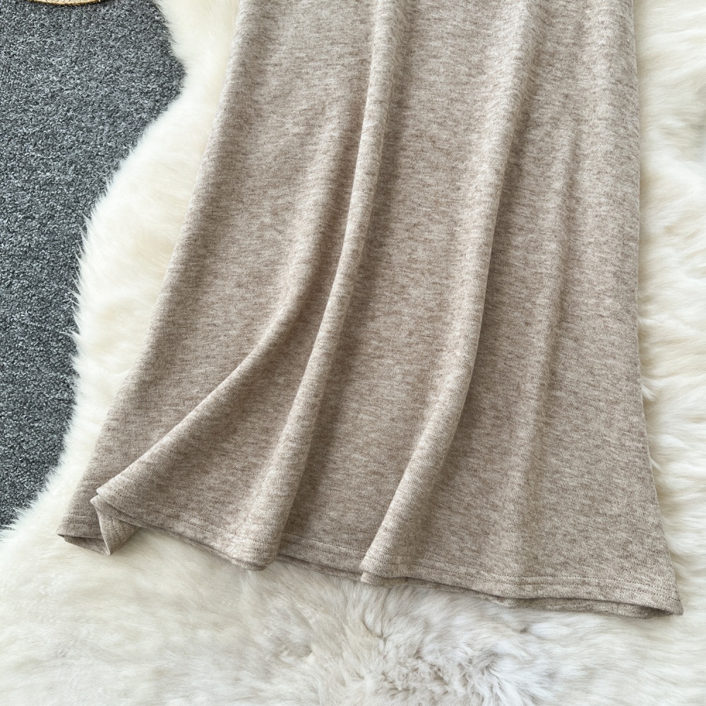 High waist sweater dress autumn and winter skirt for women