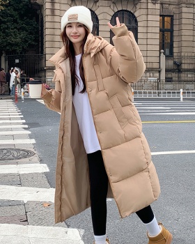 Loose long coat Korean style thick cotton coat for women