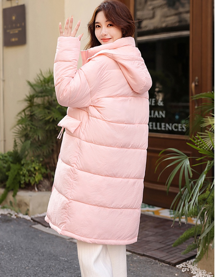 Horn buckle cotton coat thick coat for women