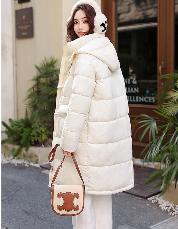 Horn buckle cotton coat thick coat for women