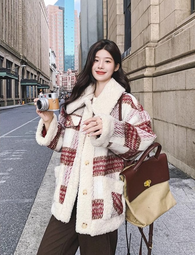 Thick British style cotton coat winter coat for women