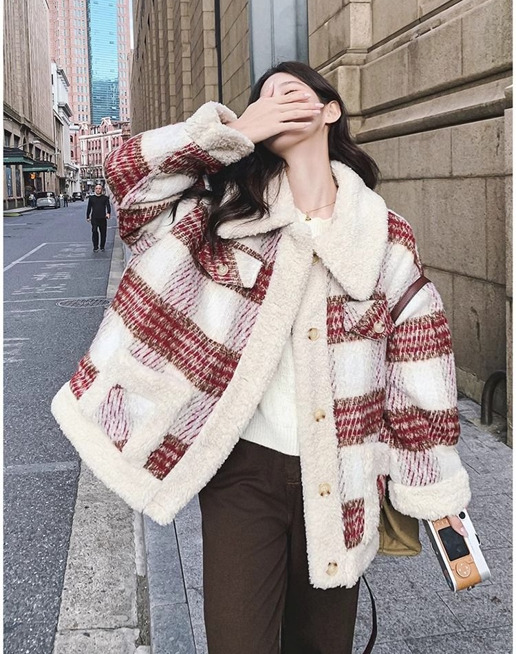 Thick British style cotton coat winter coat for women