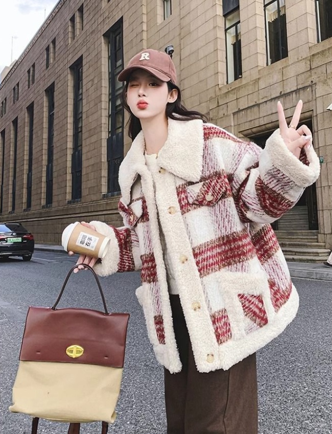 Thick British style cotton coat winter coat for women