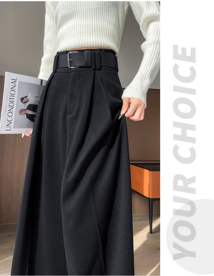 Slim autumn business suit straight wide leg pants for women