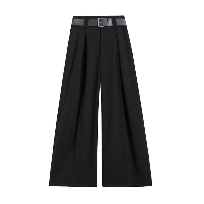 Slim autumn business suit straight wide leg pants for women