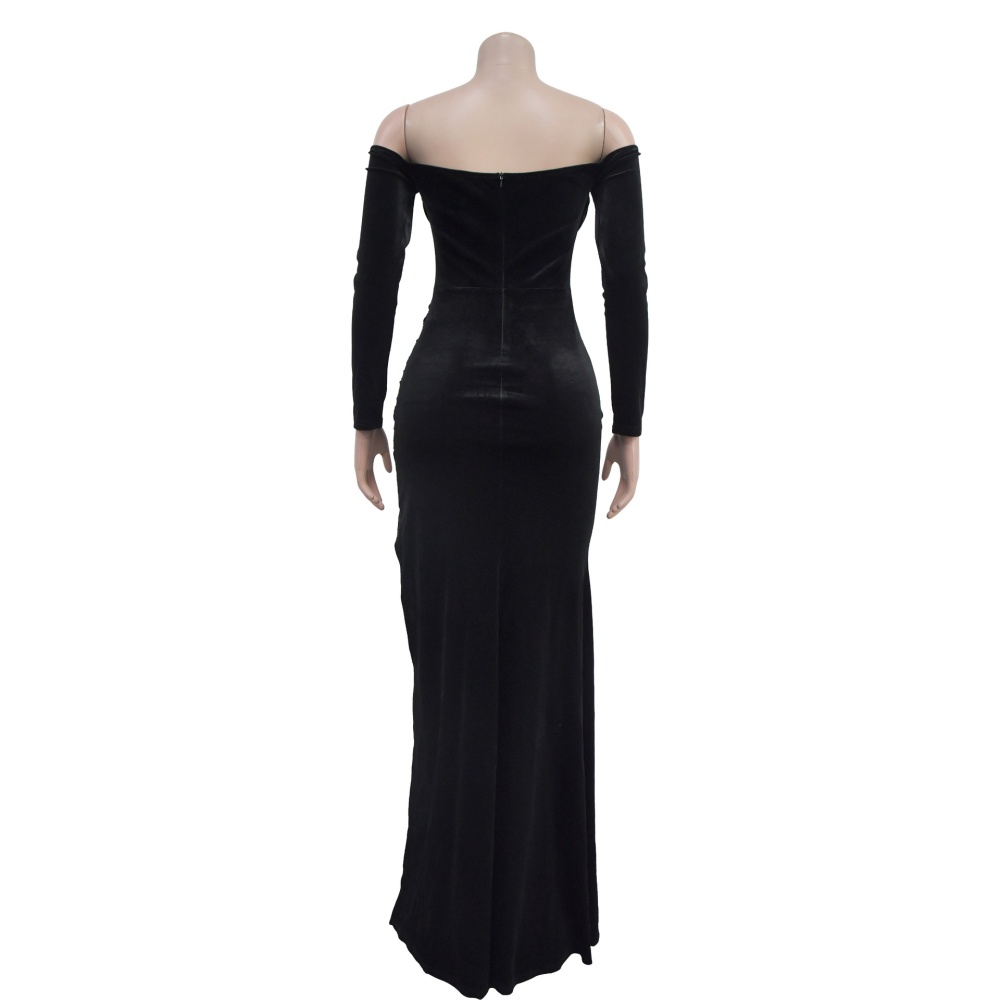 Pure evening dress split dress for women