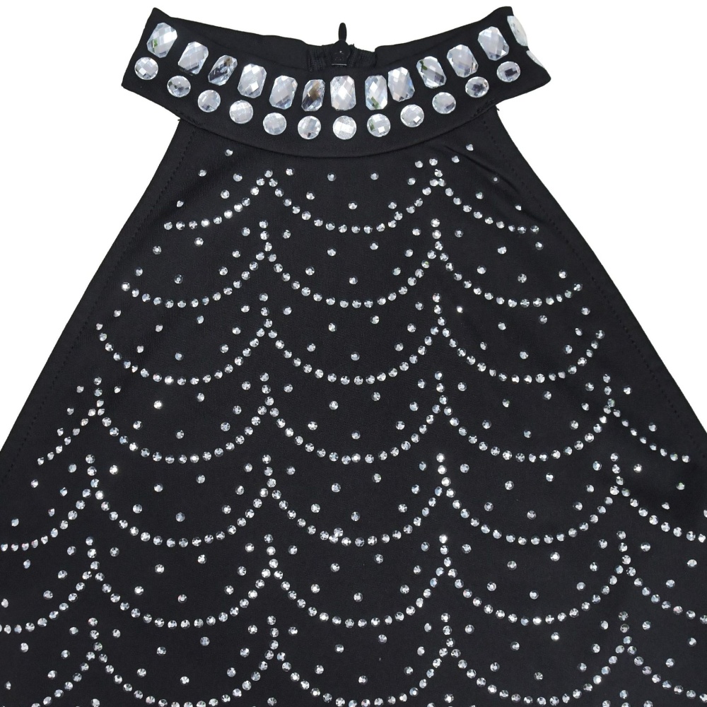 Slim European style dress rhinestone long dress for women