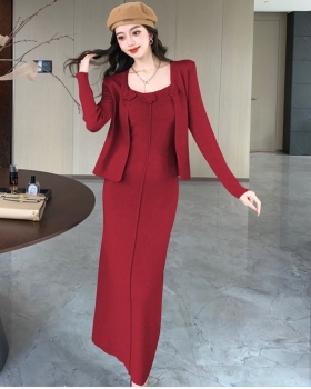 American style cardigan sexy dress 2pcs set for women