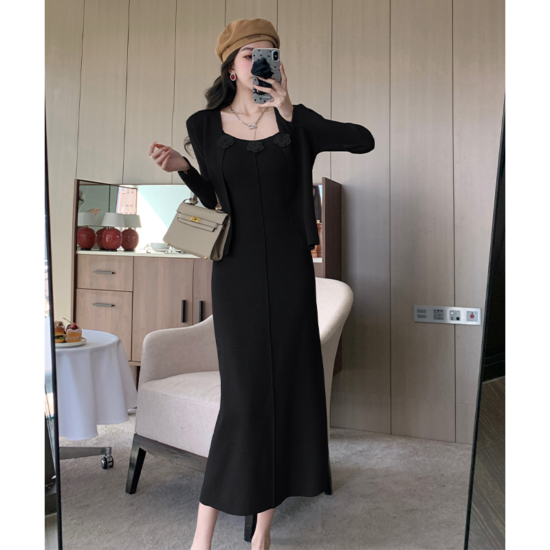 American style cardigan sexy dress 2pcs set for women