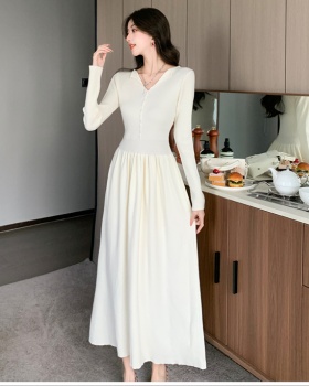 Knitted long dress dress for women