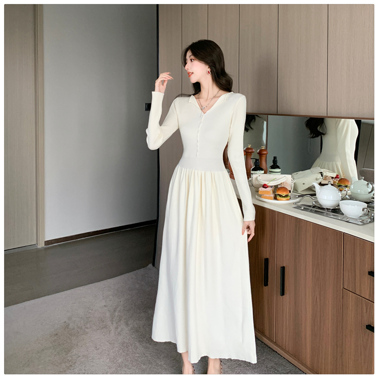 Knitted long dress dress for women