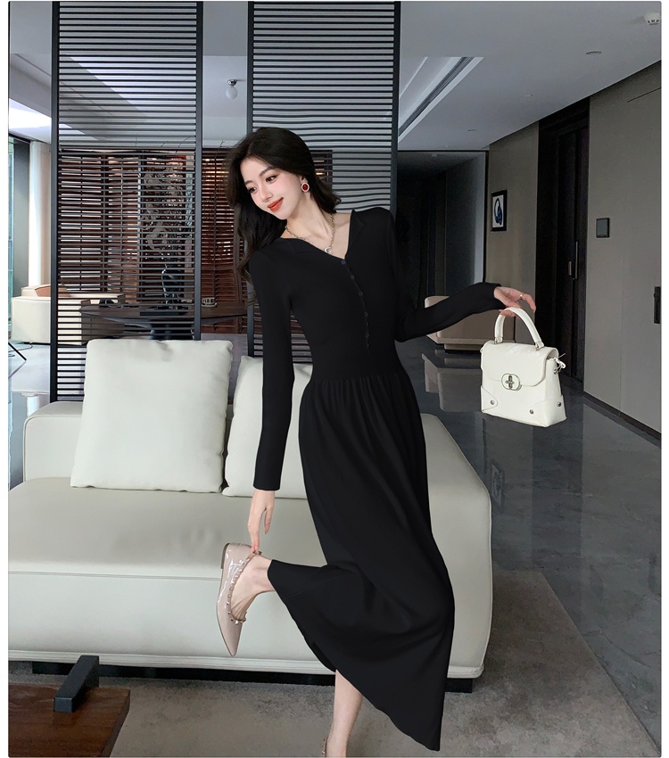 Knitted long dress dress for women