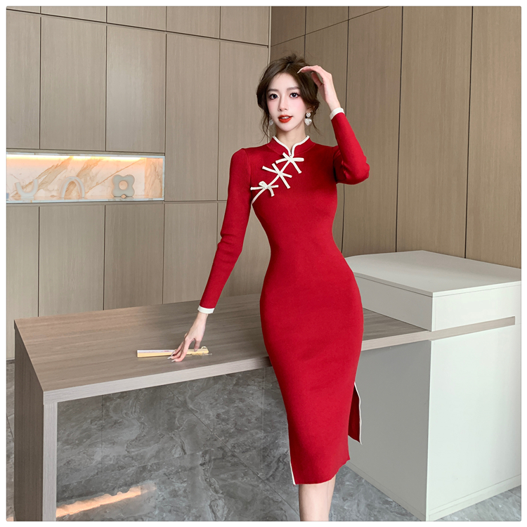 Maiden tight cheongsam temperament dress for women