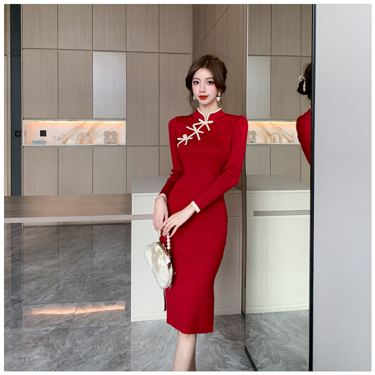 Maiden tight cheongsam temperament dress for women