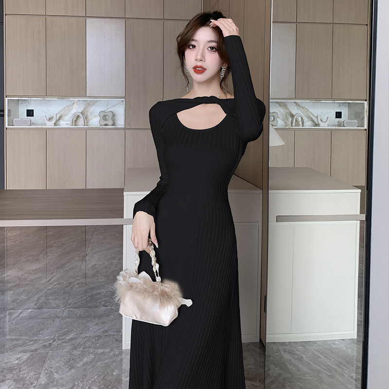 Tender slim dress autumn and winter long dress for women