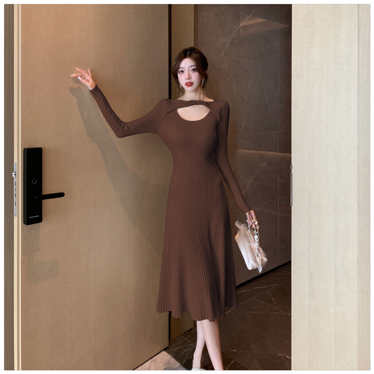 Tender slim dress autumn and winter long dress for women