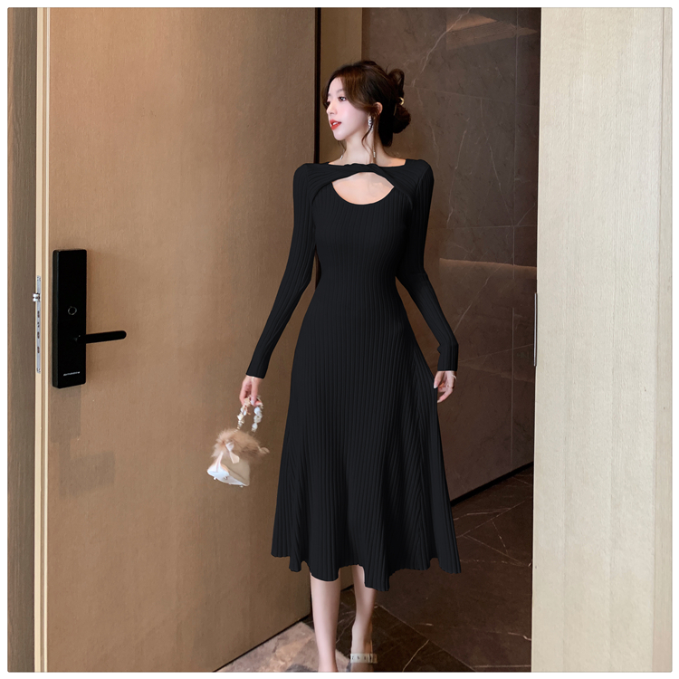 Tender slim dress autumn and winter long dress for women