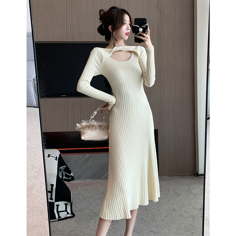 Tender slim dress autumn and winter long dress for women