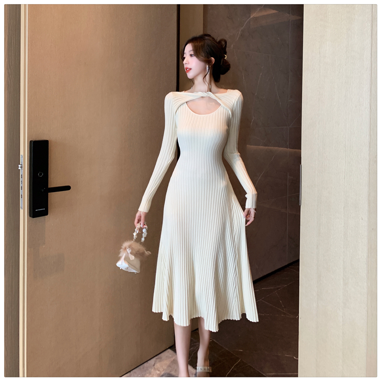 Tender slim dress autumn and winter long dress for women