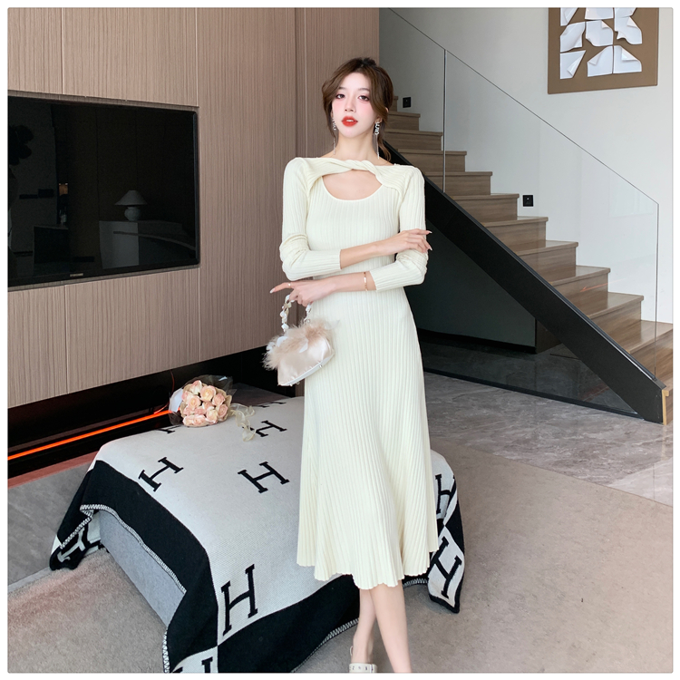 Tender slim dress autumn and winter long dress for women